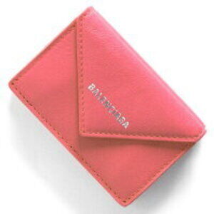 Balenciaga Paper Tri fold Wallet Rose Pink Bubble